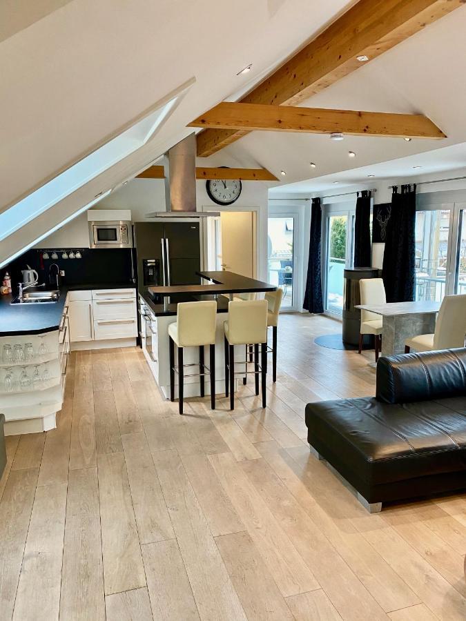 라벤스부르크 Luxurioeses Studio Im Zentrum, Balkon, Kamin, Klima 아파트 외부 사진